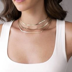 Electric Picks Accessories The Small Python Necklace In Gold
