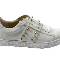 Vaneli Shoes The Pyramid Stud Sneaker In White