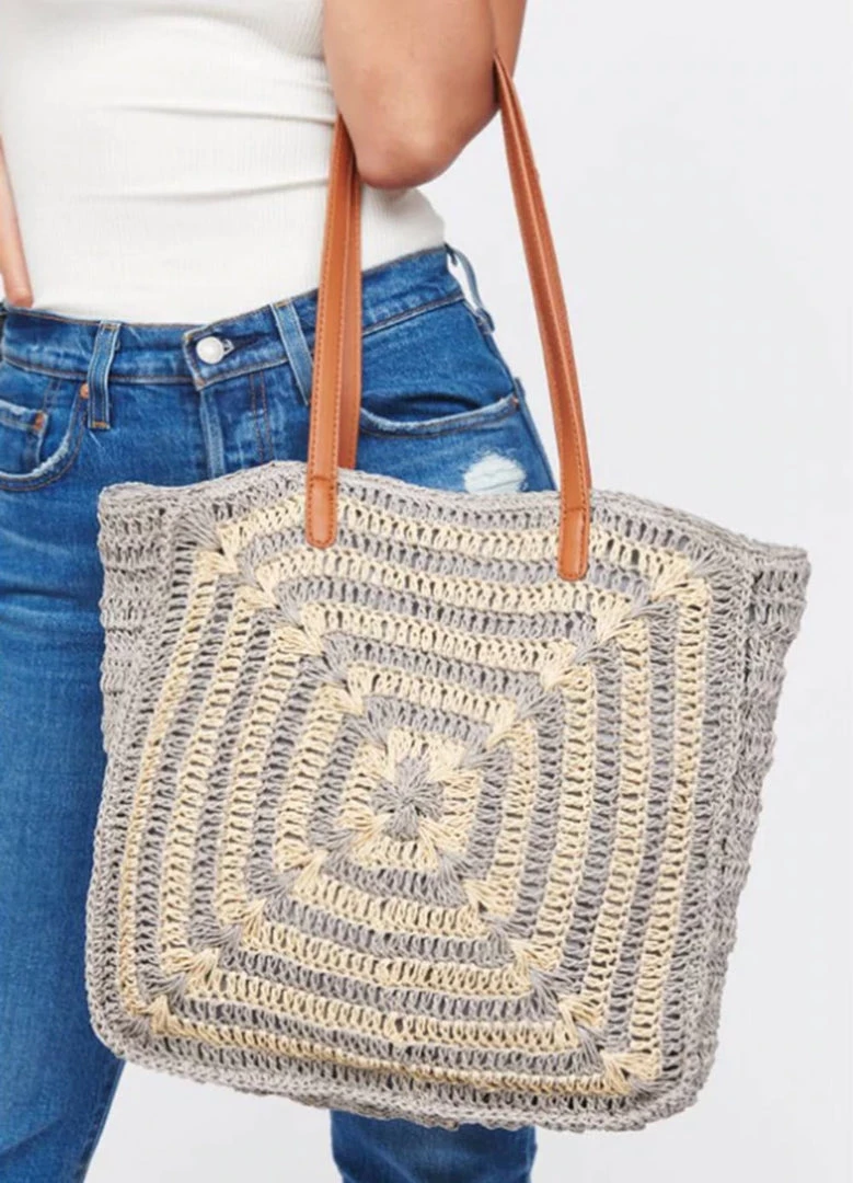 Urban Expressions The Palmyra Tote In Grey Multi Handbags 1 Urban Expressions The Palmyra Tote In Grey Multi Handbags