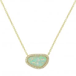 Kamaria The Pebble Opal Necklace In Green Accessories