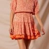 Poupette ST Barth Contemporary Clothing The Bona Mini Dress In Orange Lemon