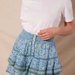 Poupette ST Barth The Culotte Skirt In Blue Lemon