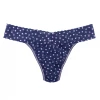 Hanky Panky The Square Dot Thong In Navy Accessories