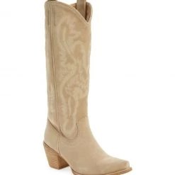 Jeffrey Campbell The Cowboy Boot In Beige Shoes