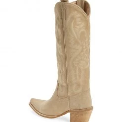Jeffrey Campbell The Cowboy Boot In Beige Shoes