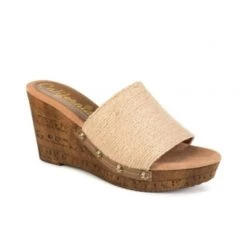 Californians The Mid Molded Wedge Jute Slide In Natural