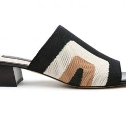 Sanctuary The Mid Heel Stretch Slide In Black Milk