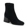Blondo The Mid Stack Heel Square Toe Bootie In Black Shoes