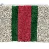 Tiana Designs The Beaded Stripe Pouch In Silver