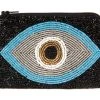 Tiana Designs The Beaded Evil Eye Pouch In Blue Accessories