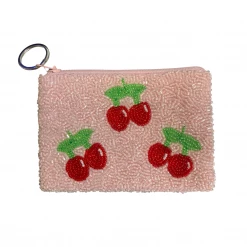 Tiana Designs The Beaded Cherry Pouch In Pink