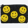 Tiana Designs The Beaded Smiley Pouch In Black Accessories
