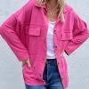 Six Fifty Contemporary Clothing The Oversized Shacket In Hot Pink