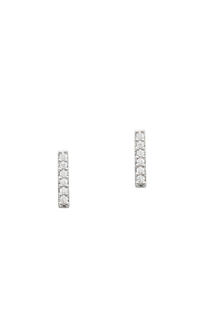 Tai The CZ Stick Stud Earring In Silver Accessories 1 Tai The CZ Stick Stud Earring In Silver Accessories