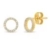 Tai The Pave Open Circle Earring In Gold Accessories
