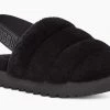 Ugg The Closed Toe Fluff Sling Slipper In Black