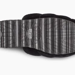 Ugg The Closed Toe Fluff Sling Slipper In Black