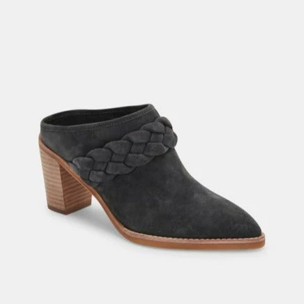 Dolce Vita The Mid Heel Pointed Mule With Braid In Anthracite 1 Dolce Vita The Mid Heel Pointed Mule With Braid In Anthracite