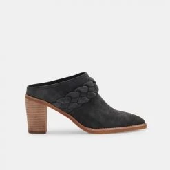 Dolce Vita The Mid Heel Pointed Mule With Braid In Anthracite
