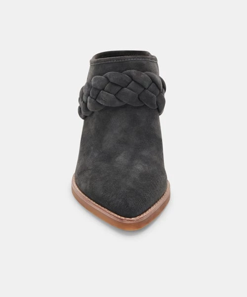 Dolce Vita The Mid Heel Pointed Mule With Braid In Anthracite 3 Dolce Vita The Mid Heel Pointed Mule With Braid In Anthracite