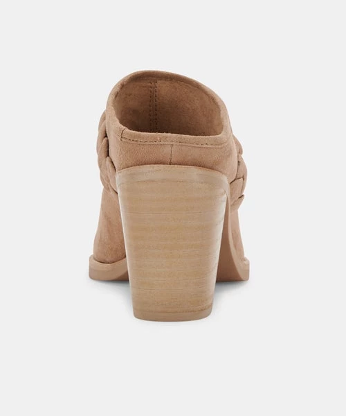 Dolce Vita Shoes The Mid Heel Pointed Mule With Braid In Truffle 4 Dolce Vita Shoes The Mid Heel Pointed Mule With Braid In Truffle