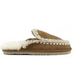 Mou Slippers The Crochet Stitch Slipper In Cognac