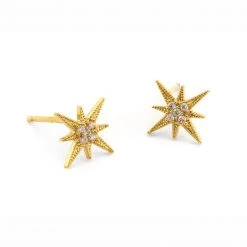Tai Accessories The Starburst Studs In Gold