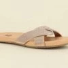 Bibi Lou The Comfort Pave Braid Slide In Nude Shoes
