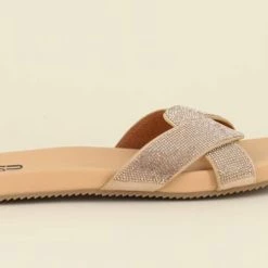 Bibi Lou The Comfort Pave Braid Slide In Nude Shoes