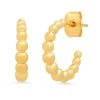 Tai Accessories The Graduated Ball Huggie Earrings In Gold