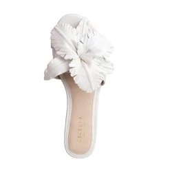 Cecelia Shoes The Flower Slide In White