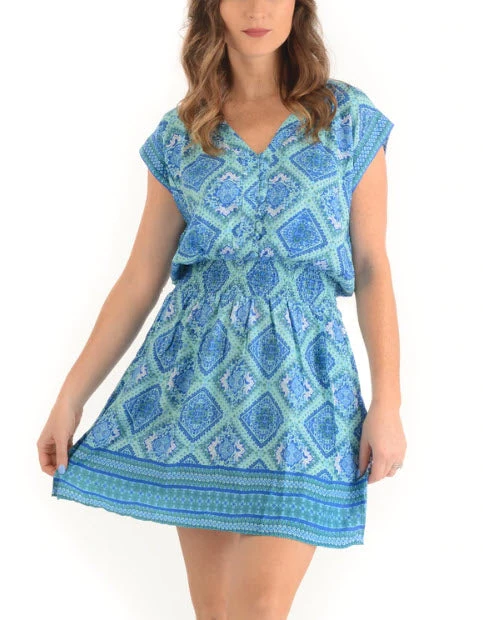 Walker & Wade The Anna Dress In Aqua Diamond 2 Walker & Wade The Anna Dress In Aqua Diamond