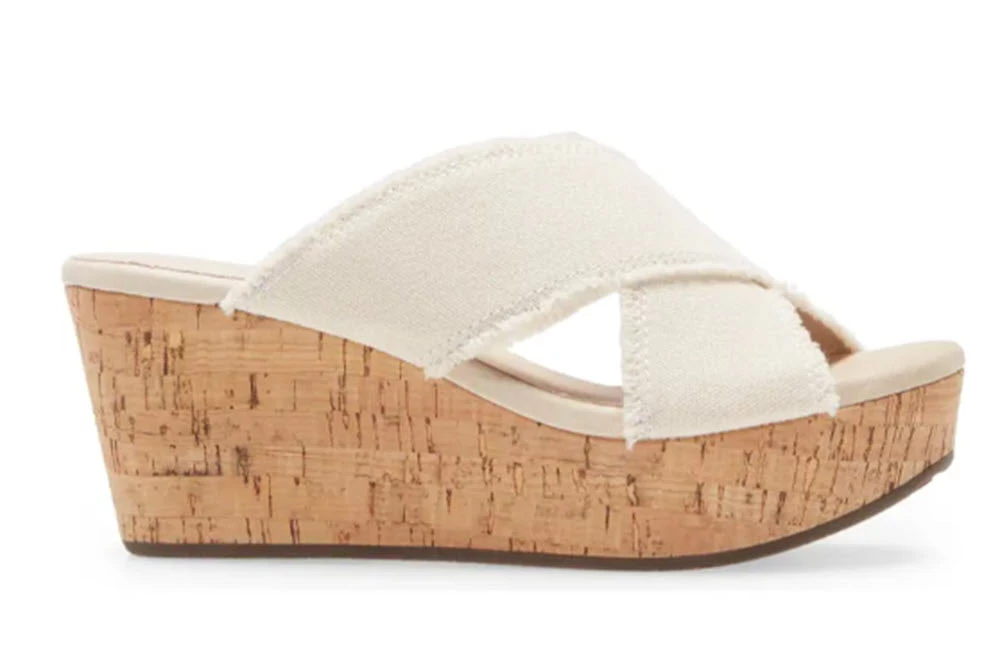 Chocolat Blu The Frayed X Band Cork Wedge In Natural Shoes 2 Chocolat Blu The Frayed X Band Cork Wedge In Natural Shoes