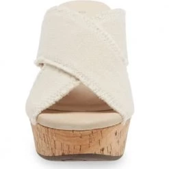 Chocolat Blu The Frayed X Band Cork Wedge In Natural Shoes 6 Chocolat Blu The Frayed X Band Cork Wedge In Natural Shoes