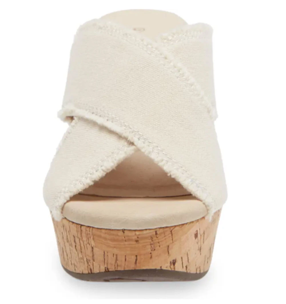 Chocolat Blu The Frayed X Band Cork Wedge In Natural Shoes 3 Chocolat Blu The Frayed X Band Cork Wedge In Natural Shoes