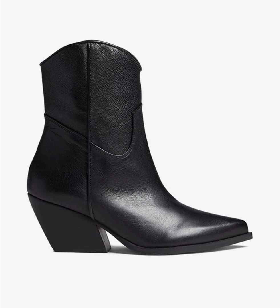 Steve Madden The Mid Cowboy Boot In Black Shoes 1 Steve Madden The Mid Cowboy Boot In Black Shoes