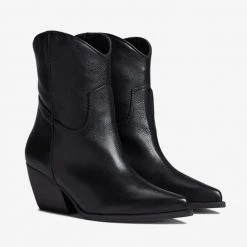 Steve Madden The Mid Cowboy Boot In Black Shoes