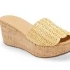 Chocolat Blu Shoes The Macrame Slide On Work Wedge In Natural