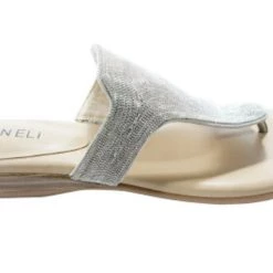 Vaneli The Chain Thong With Padded Sole In Silver