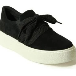 Vaneli Shoes The Slip-On Sneaker With Lace Detail In Black
