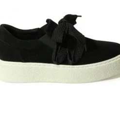 Vaneli Shoes The Slip-On Sneaker With Lace Detail In Black