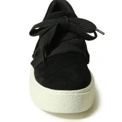 Vaneli Shoes The Slip-On Sneaker With Lace Detail In Black
