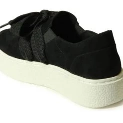 Vaneli Shoes The Slip-On Sneaker With Lace Detail In Black