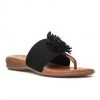 Andre Assous The Elastic Thong Puff Sandal In Black