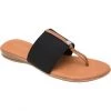 Andre Assous The Elastic Thong Sandal In Black