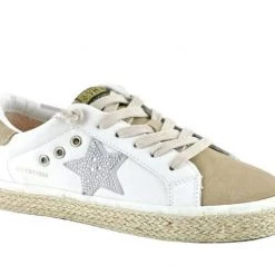 Vintage Havana The Jute Sole Crystal Star Lace Sneaker In White