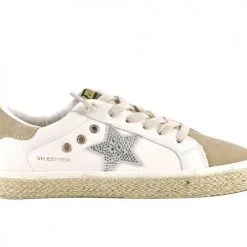 Vintage Havana The Jute Sole Crystal Star Lace Sneaker In White