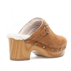 Chinese Laundry Shoes The Faux Fur Lined Clog With Belt Detail In Brown