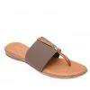 Andre Assous The Elastic Thong Sandal In Taupe Shoes
