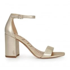 Sam Edelman The Block Heel Dress Sandal In Gold